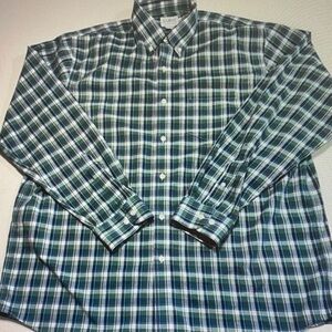 Butter Men's Navy and Forest Checkered Shirt
